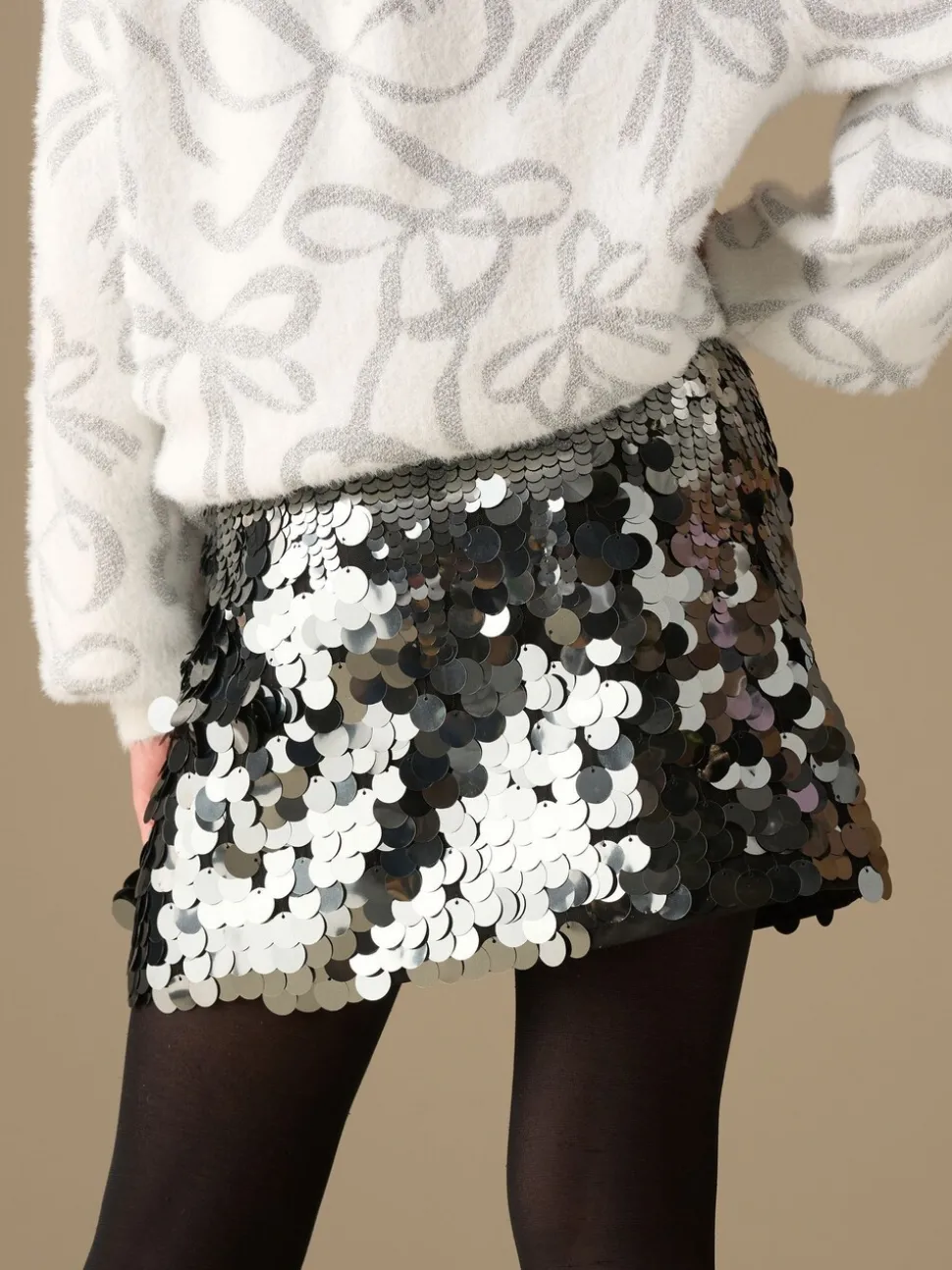 Angel & Rocket Silver Natalia Disco A Line Skirt