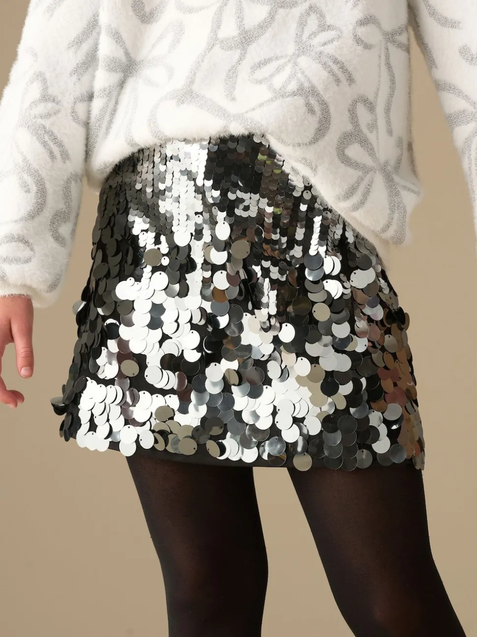 Angel & Rocket Silver Natalia Disco A Line Skirt