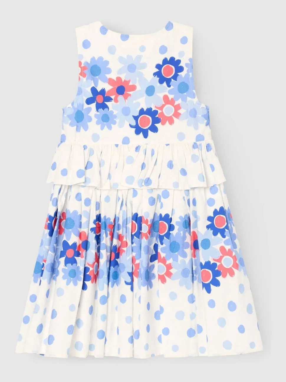 Angel & Rocket White Anais Spot Floral Print Tie Detail Dress