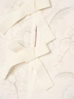 Angel & Rocket White Aurora Embroidered Tie Front Jacket