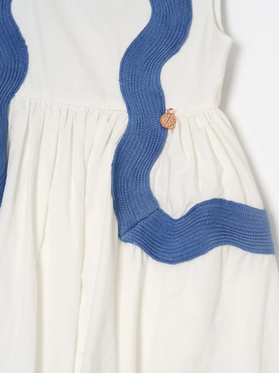 Angel & Rocket White Avery Ric Rac Panelled Dress