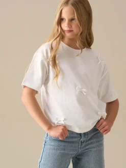 Angel & Rocket White Becca Bow T-Shirt