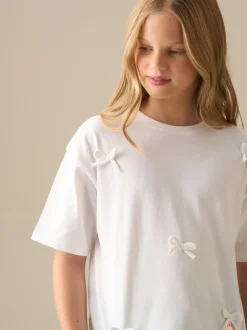 Angel & Rocket White Becca Bow T-Shirt