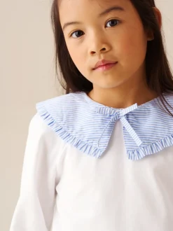 Angel & Rocket White Betty Stripe Long Sleeve Blouse
