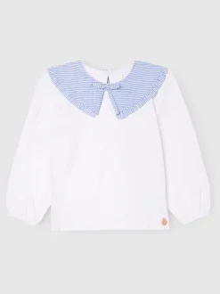 Angel & Rocket White Betty Stripe Long Sleeve Blouse