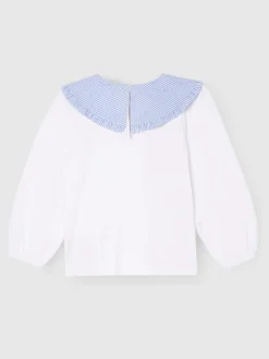 Angel & Rocket White Betty Stripe Long Sleeve Blouse