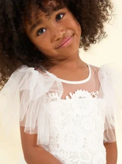Angel & Rocket White Cascade Lace Anelise Dress