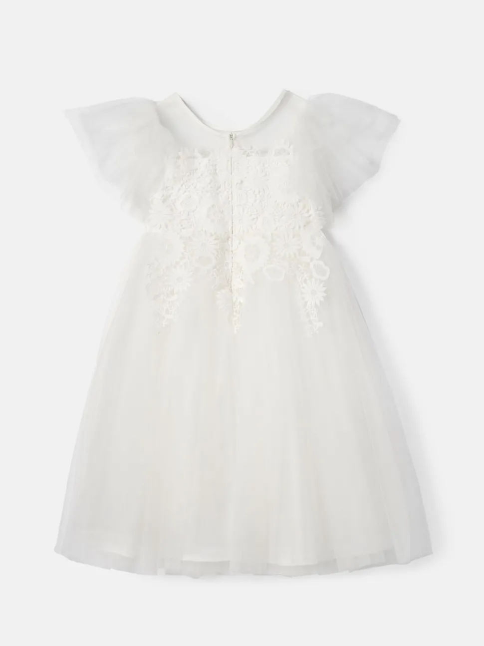 Angel & Rocket White Cascade Lace Anelise Dress