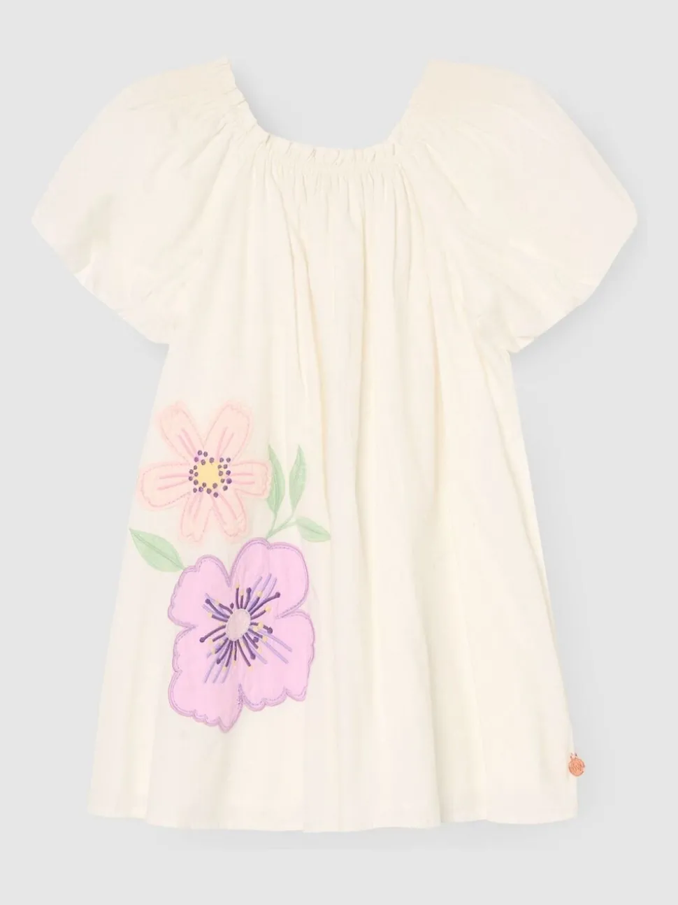 Angel & Rocket White Coletta Puff Sleeve Swing Dress