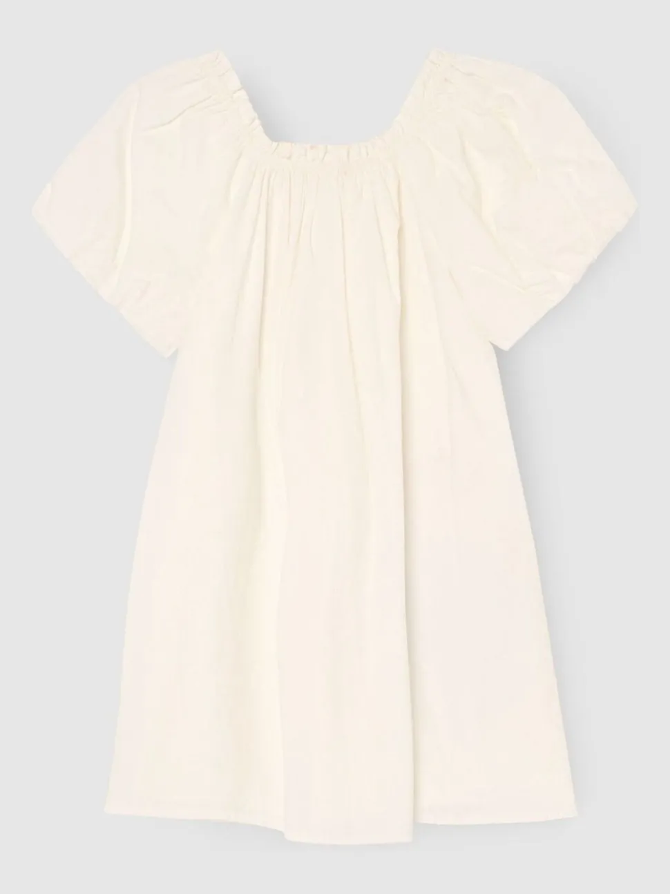 Angel & Rocket White Coletta Puff Sleeve Swing Dress