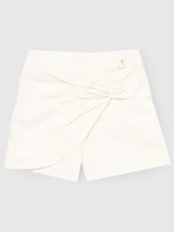 Angel & Rocket White Ellie Wrap Detail Mini Skirt