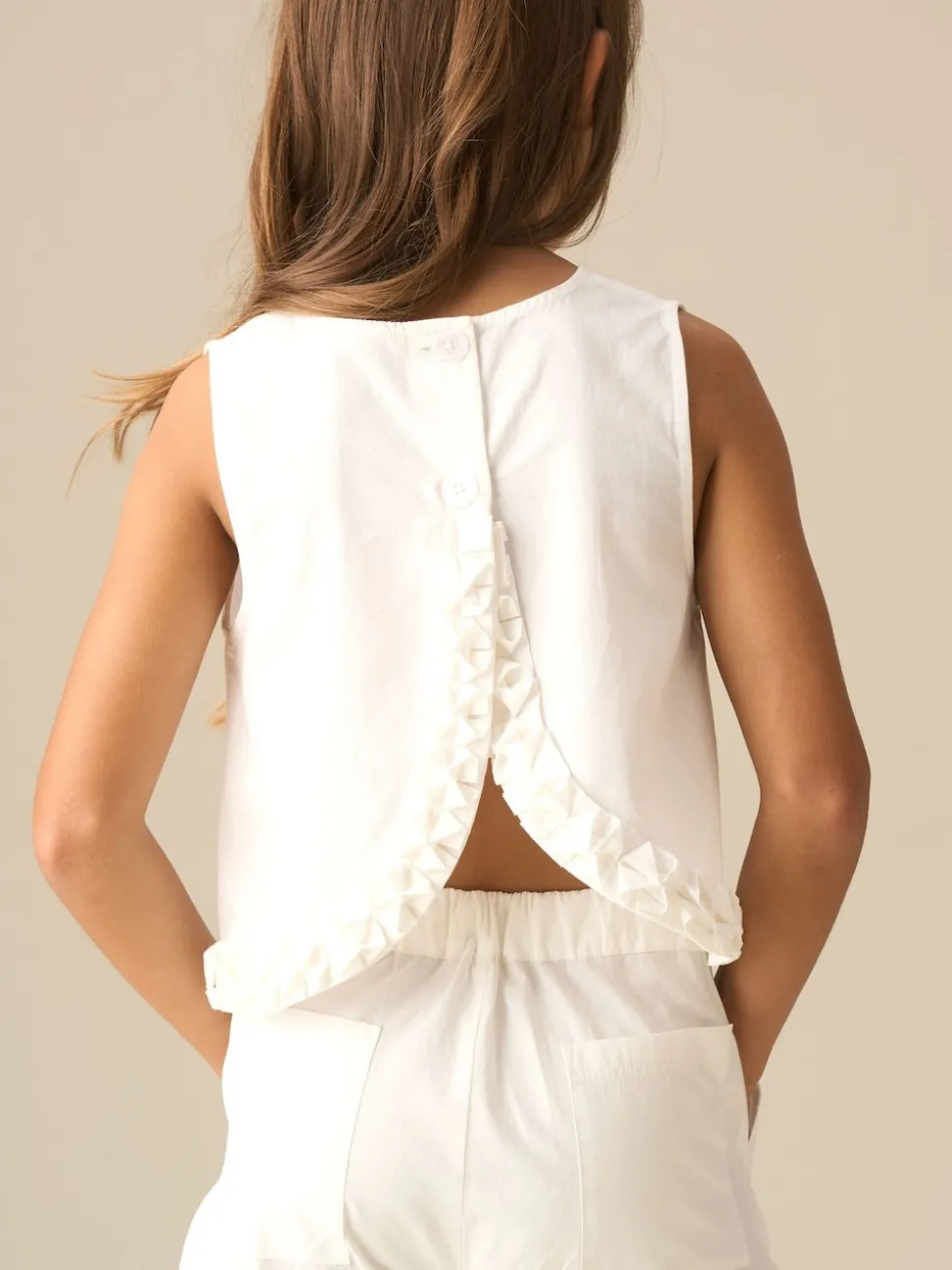 Angel & Rocket White Emmie Woven Top