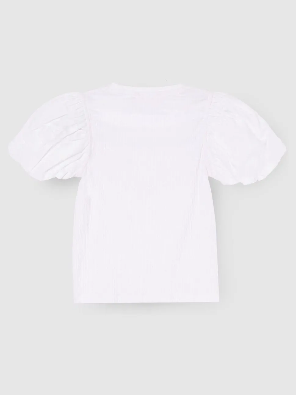 Angel & Rocket White Eve Ruffle Heart Puff Sleeve T-Shirt