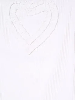 Angel & Rocket White Eve Ruffle Heart Puff Sleeve T-Shirt