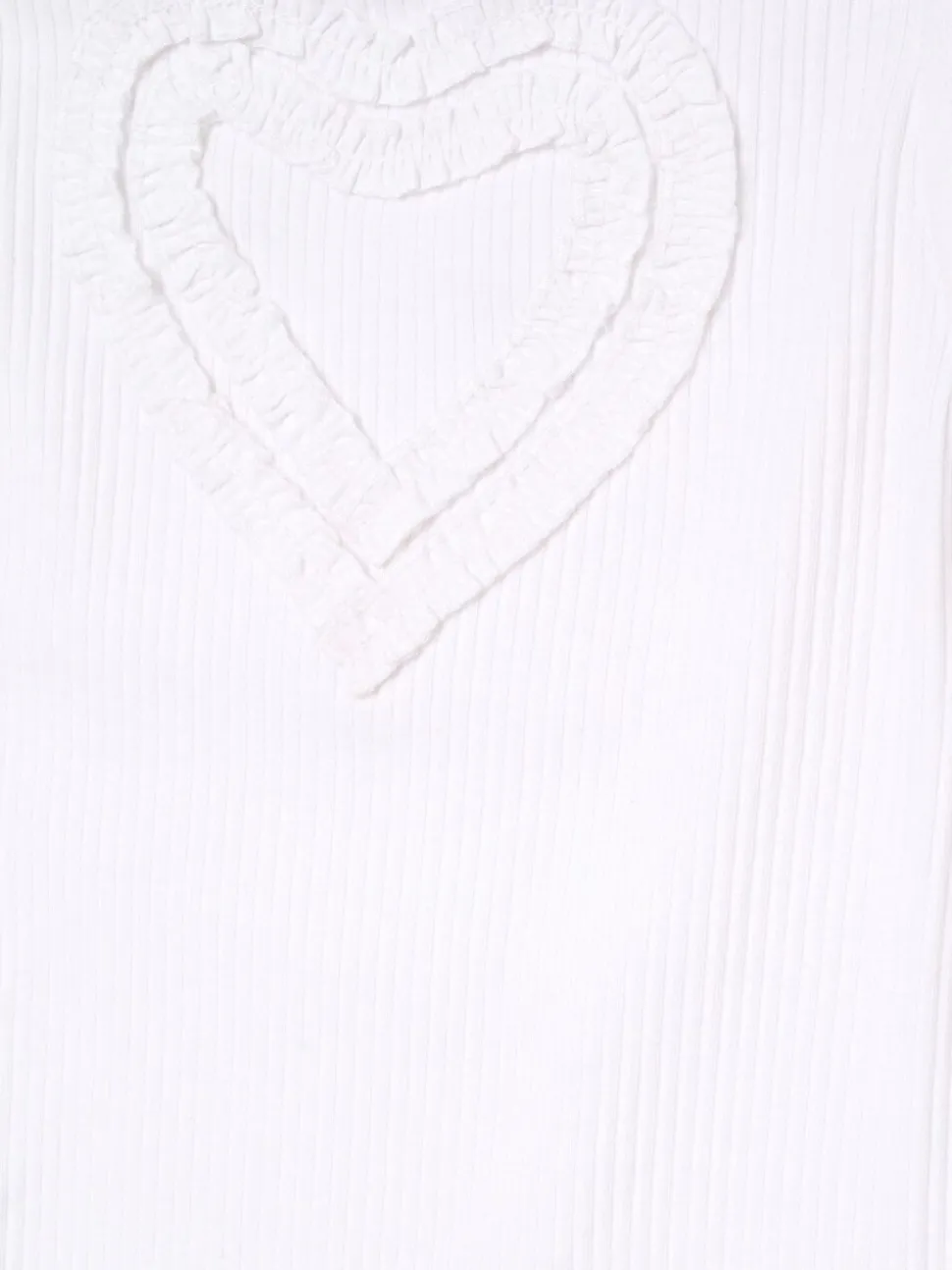 Angel & Rocket White Eve Ruffle Heart Puff Sleeve T-Shirt