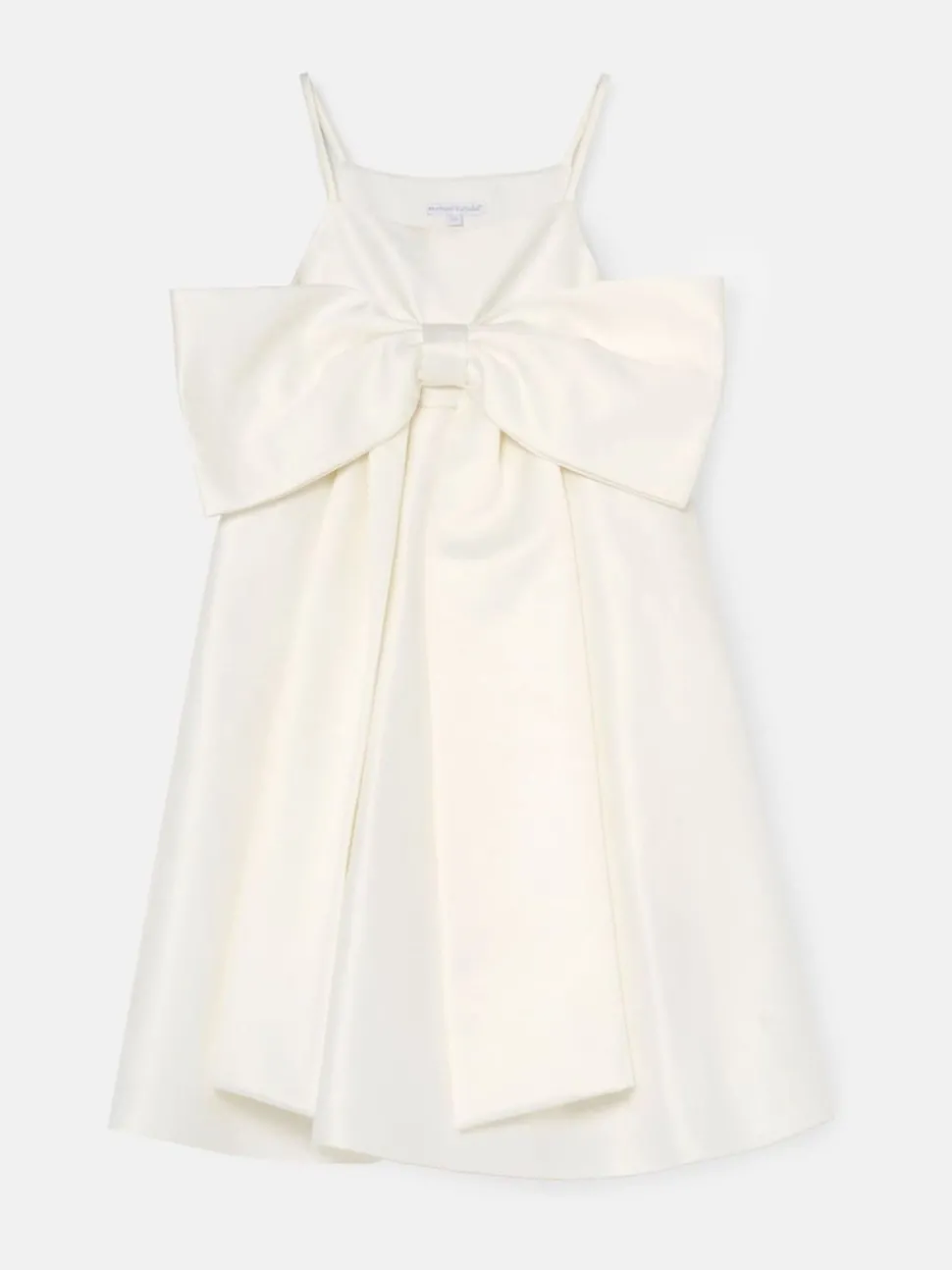 Angel & Rocket White Gabriella Bow Pleat Dress