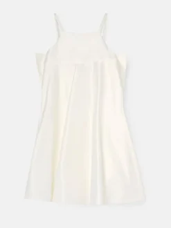 Angel & Rocket White Gabriella Bow Pleat Dress