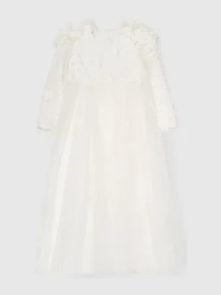 Angel & Rocket White Gabrielle Embellished Mesh Dress