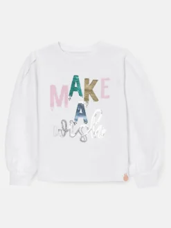 Angel & Rocket White Gigi Sequin Wish T-Shirt