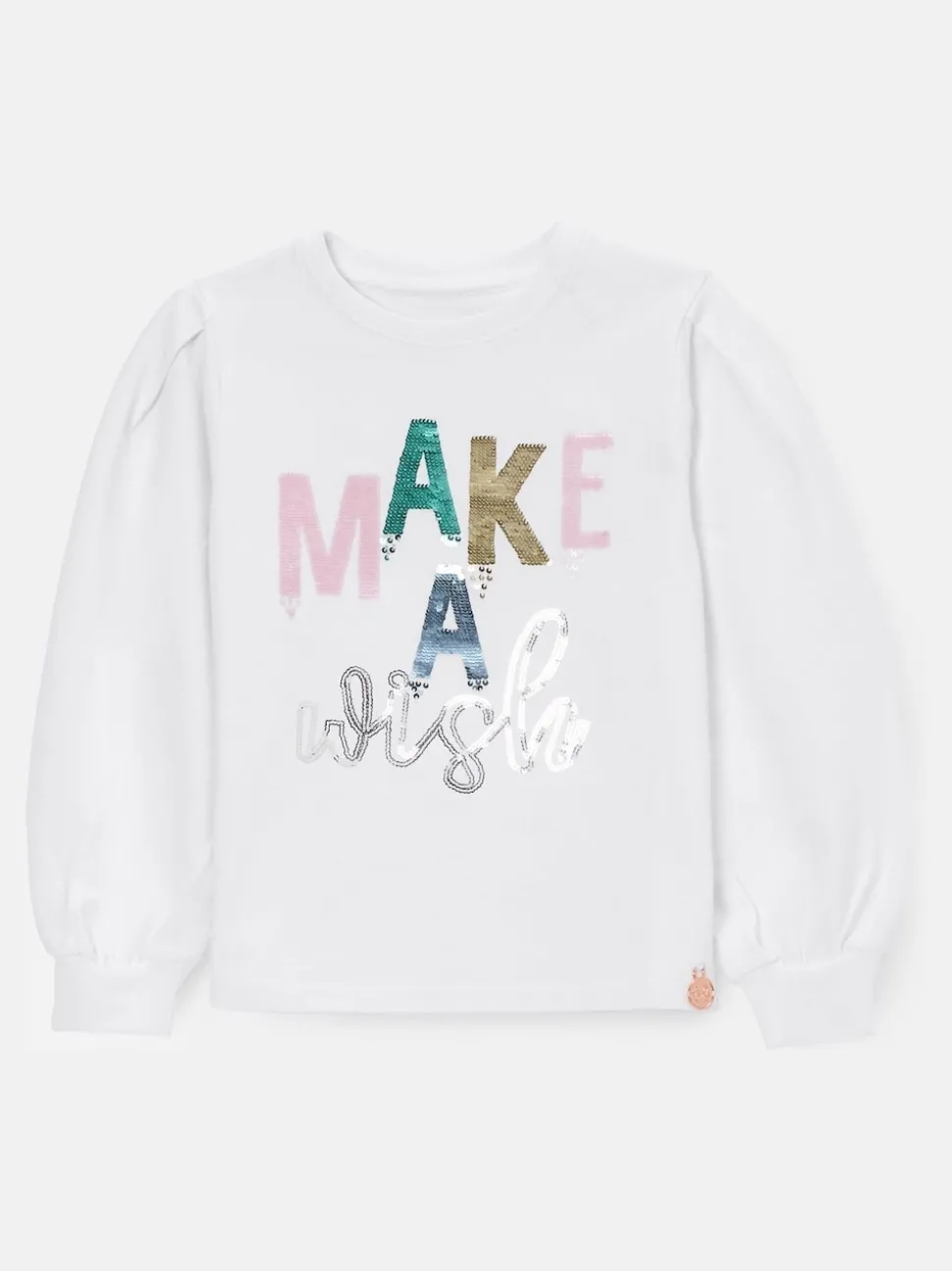 Angel & Rocket White Gigi Sequin Wish T-Shirt