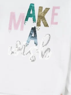 Angel & Rocket White Gigi Sequin Wish T-Shirt