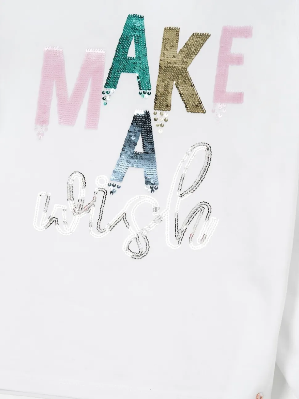Angel & Rocket White Gigi Sequin Wish T-Shirt