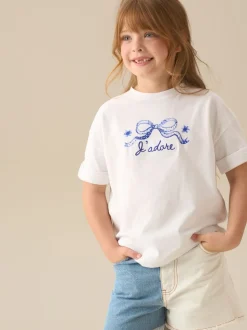 Angel & Rocket White Joanie Floral Placement Print T-Shirt