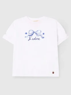 Angel & Rocket White Joanie Floral Placement Print T-Shirt
