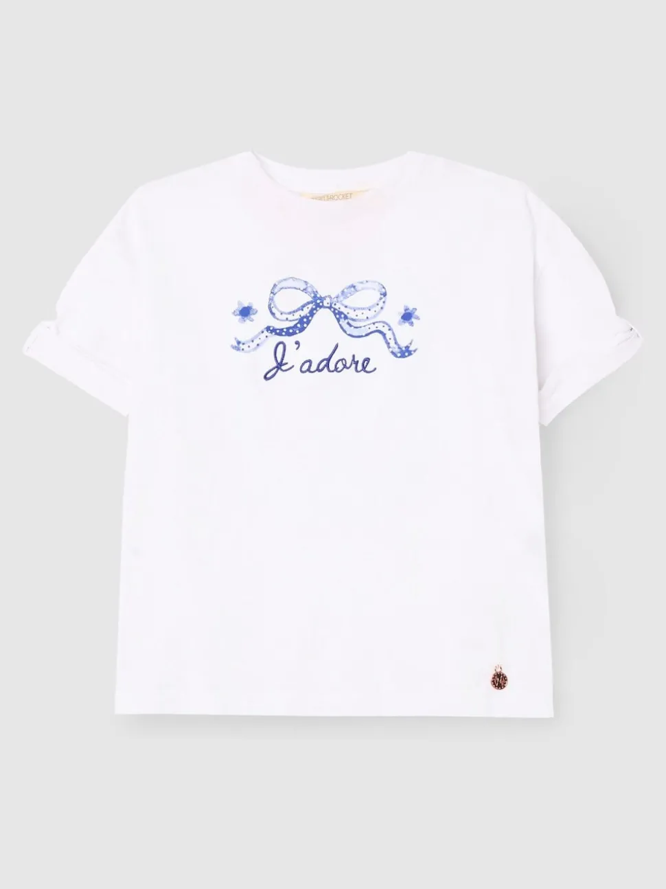 Angel & Rocket White Joanie Floral Placement Print T-Shirt