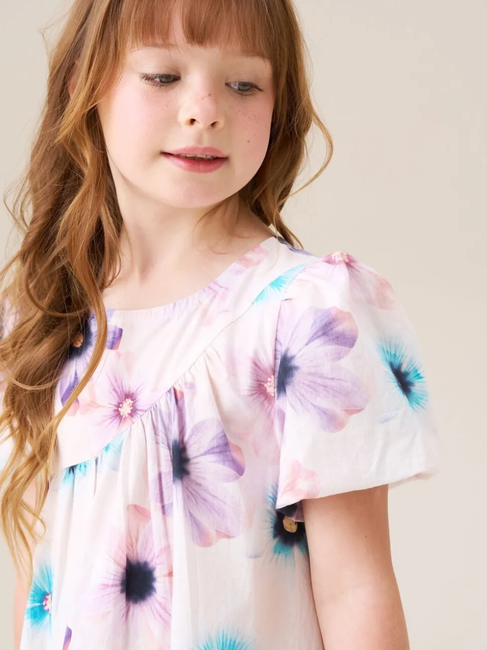 Angel & Rocket White Jodie Asymmetric Print Dress