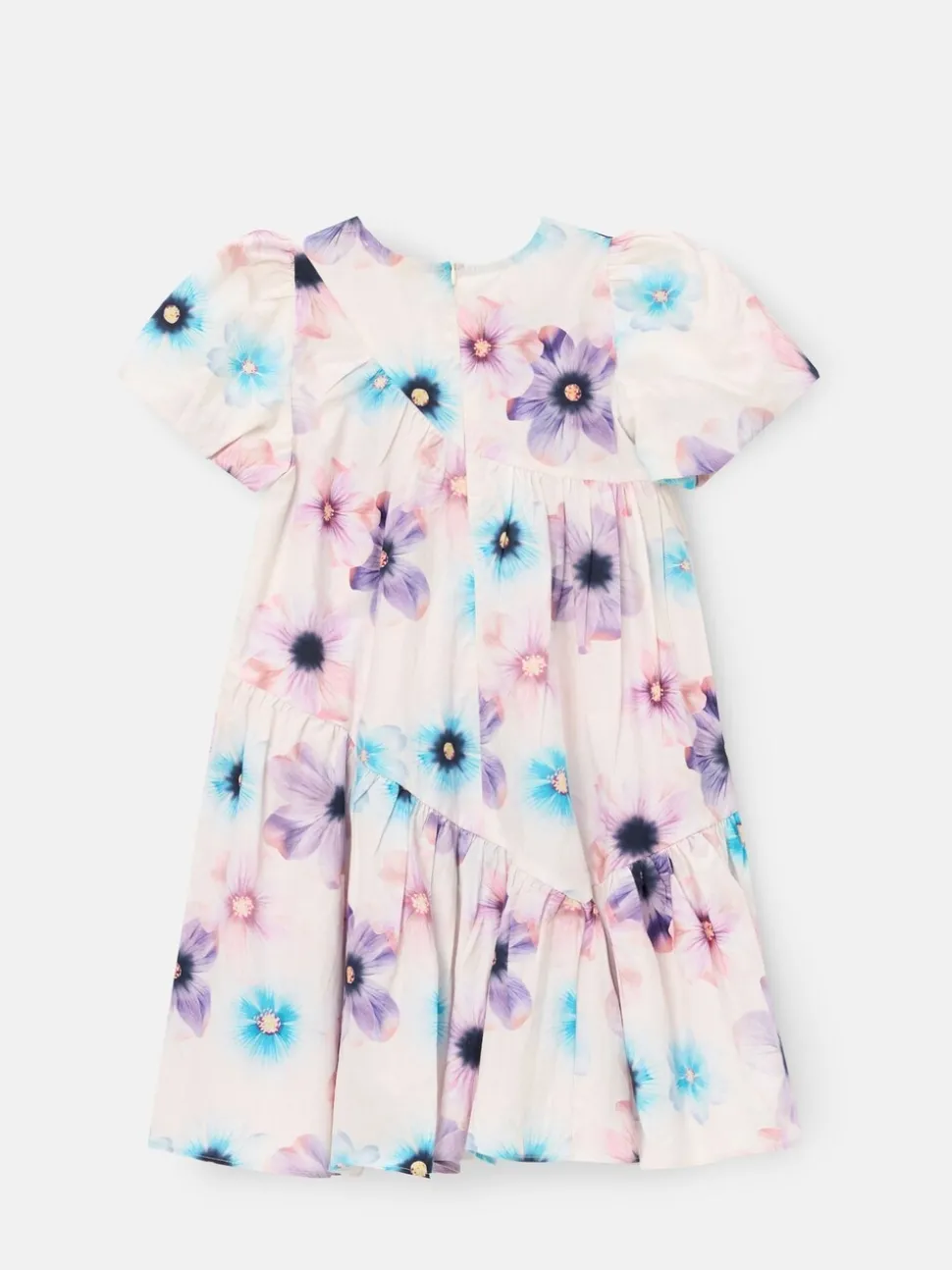 Angel & Rocket White Jodie Asymmetric Print Dress