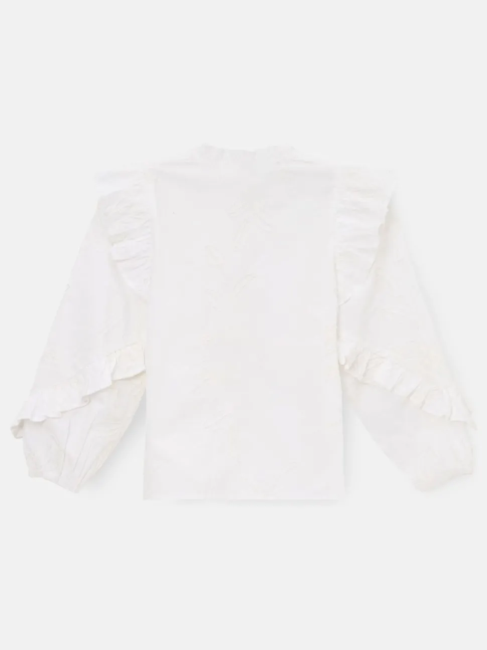 Angel & Rocket White Lacey Embroidered Frill Sleeve Blouse