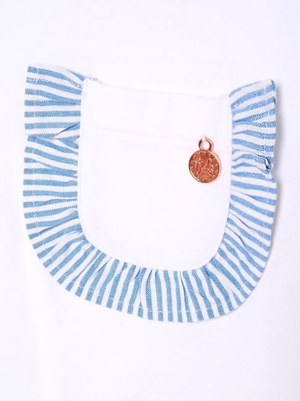 Angel & Rocket White Lacey Frill Pocket Oversized T-Shirt
