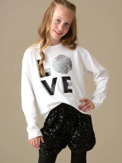 Angel & Rocket White Lacie Love Disco Ls T-Shirt