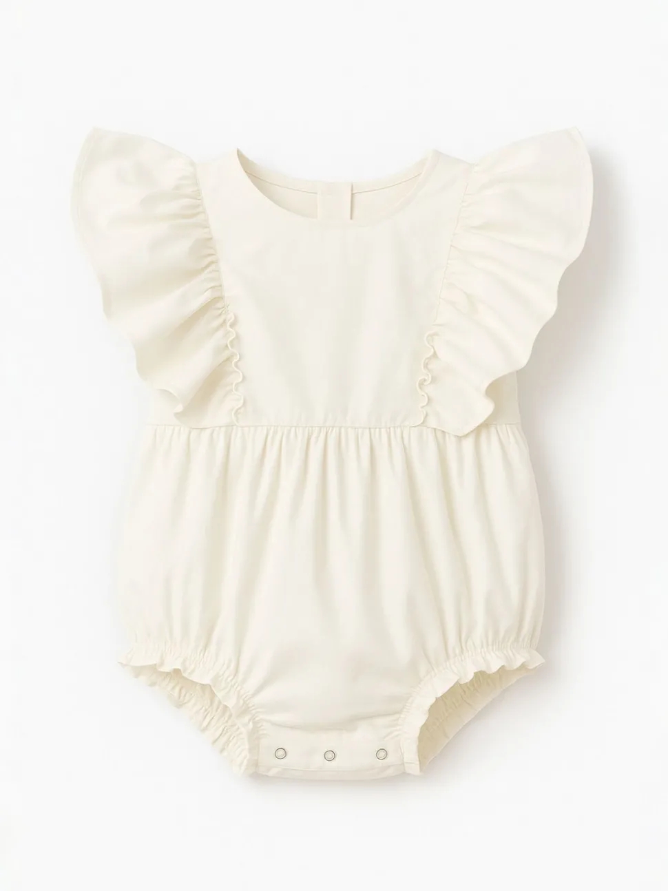 Angel & Rocket White Lily Double Frill Sleeve Romper