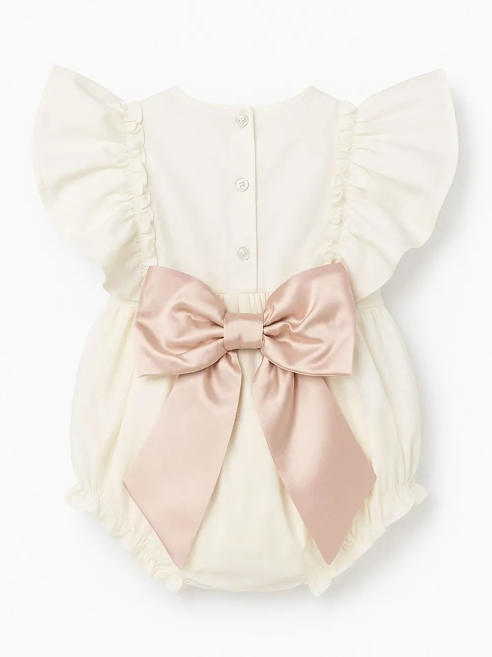 Angel & Rocket White Lily Double Frill Sleeve Romper