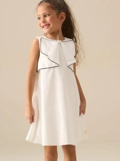 Angel & Rocket White Lizzie Bow Detail Dress