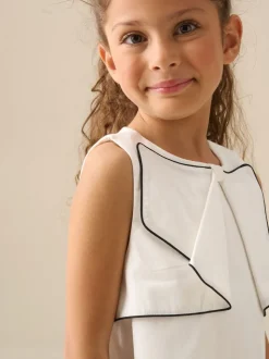 Angel & Rocket White Lizzie Bow Detail Dress