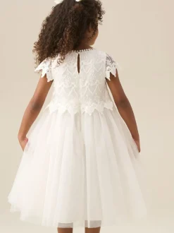 Angel & Rocket White Lucy Lace Ivory Dress