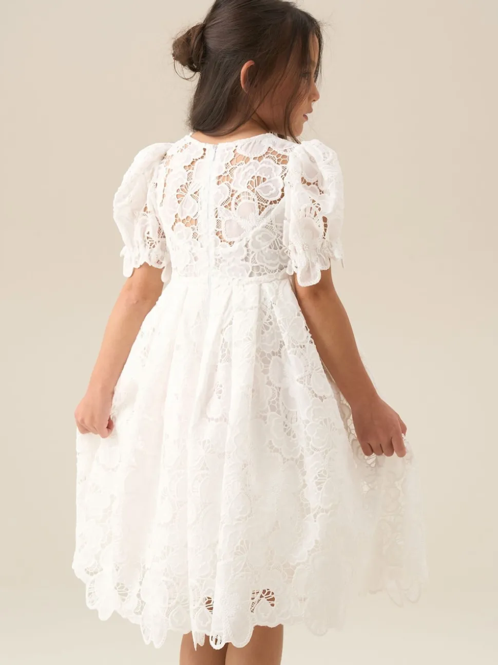 Angel & Rocket White Maeva Mint Lace Dress