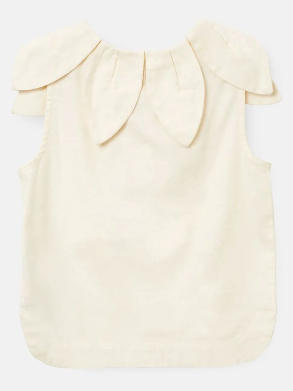 Angel & Rocket White Margaux Ivory Petal Collar 100% Cotton Top
