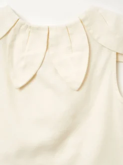 Angel & Rocket White Margaux Ivory Petal Collar 100% Cotton Top