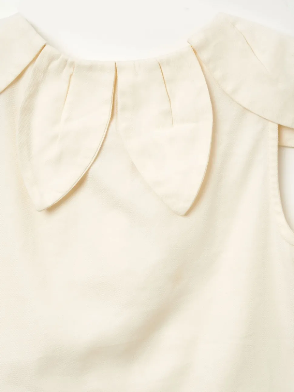 Angel & Rocket White Margaux Ivory Petal Collar 100% Cotton Top