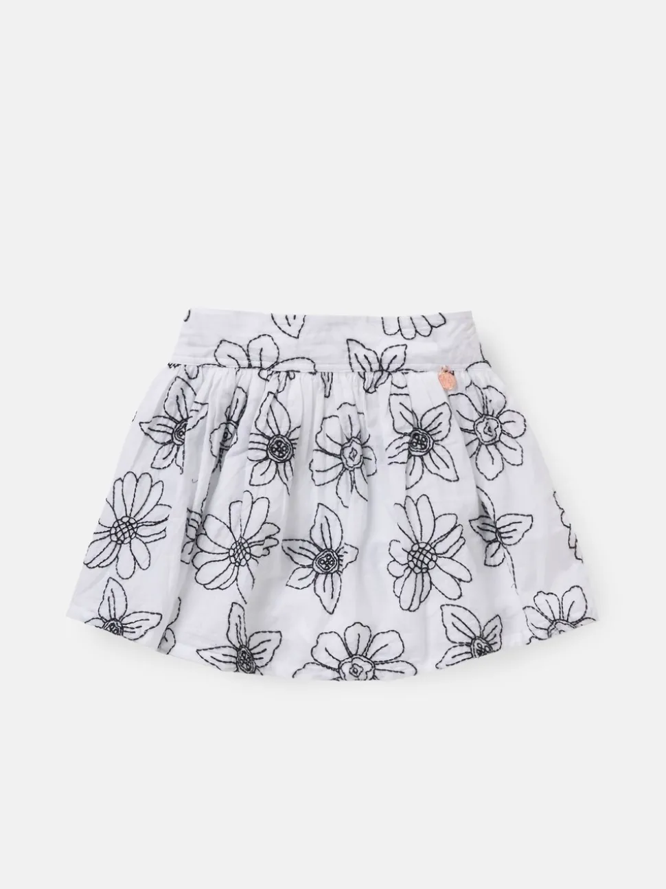 Angel & Rocket White Maya Embroidered Woven 100% Cotton Skirt