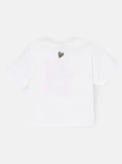 Angel & Rocket White Oversized Quinn Heart Print T-Shirt