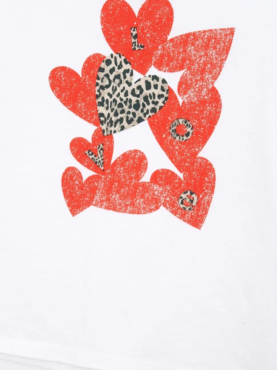 Angel & Rocket White Oversized Quinn Heart Print T-Shirt