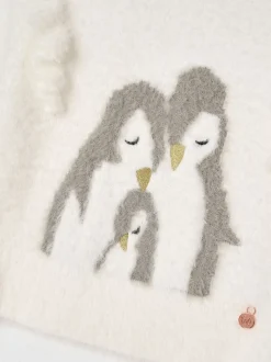 Angel & Rocket White Penguin Knitted Jumper