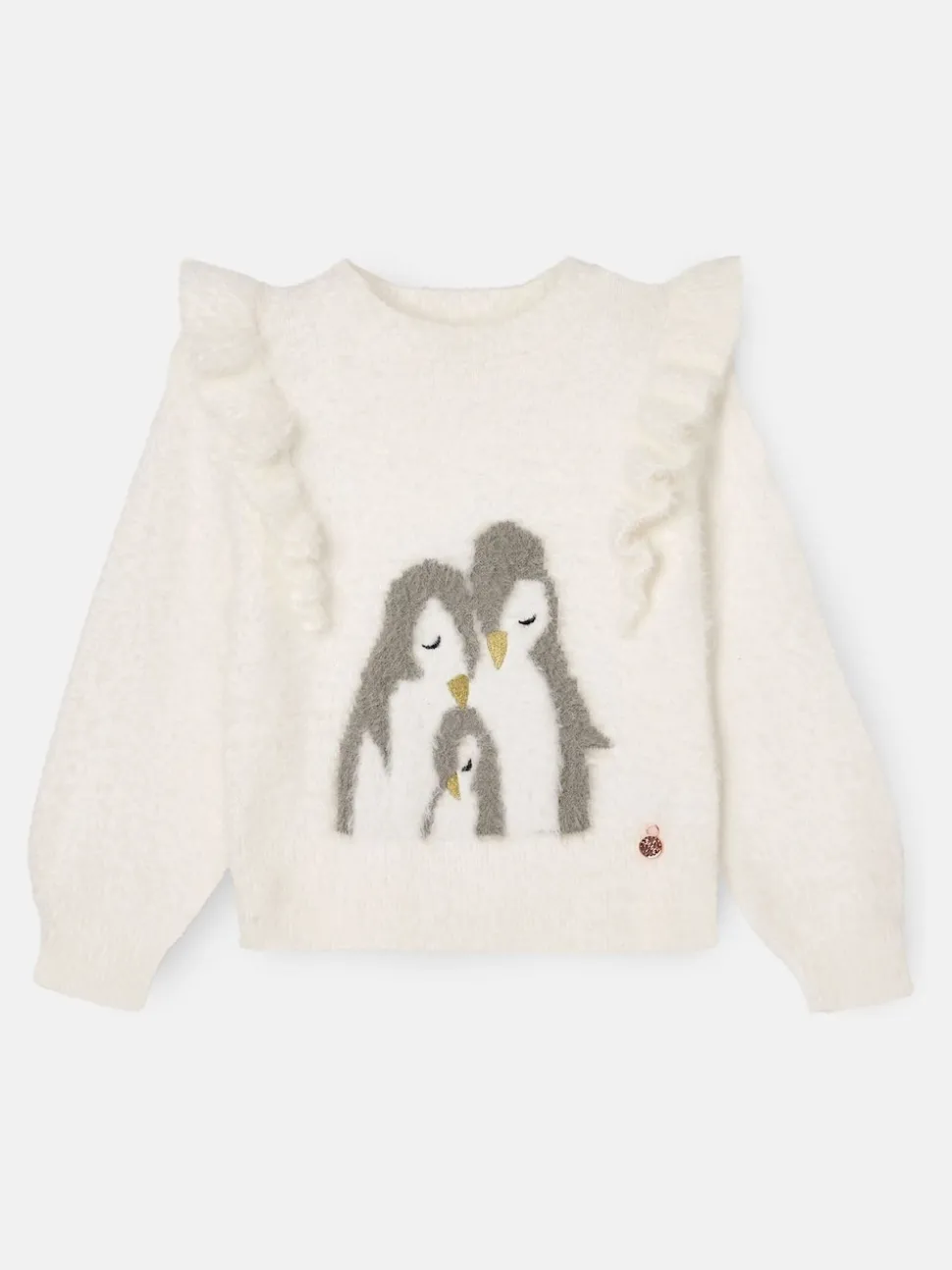 Angel & Rocket White Penguin Knitted Jumper