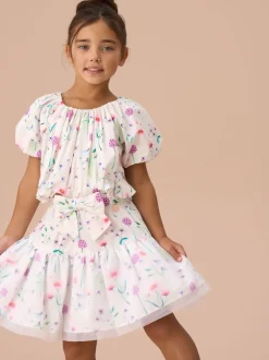 Angel & Rocket White Perla Puff Ball 100% Cotton Skirt