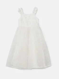 Angel & Rocket White Sparkle Embroidered Olivia Dress